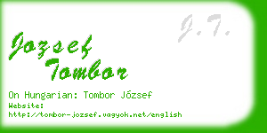 jozsef tombor business card